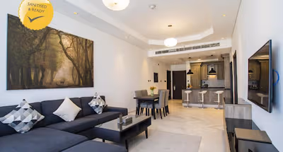 Living area at Beirut Street Serviced Apartments
