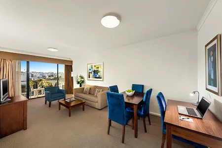 Living area at Quest West End