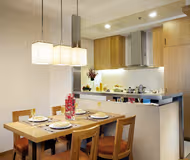 Dining space at Somerset International Building Tianjin