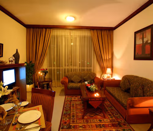 Living area at Sultan Bin Zayed the First St Serviced Apartments, Al Muroor