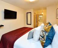 Bedroom at Canary Wharf apartment