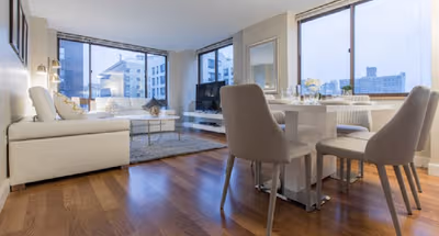 Comfy living area at West 89th Street Furnished Apartment, Presbyterian hospital