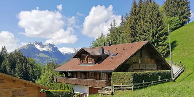 A Classic Vintage Gstaad Winter Retreat