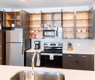 Fully equipped kitchen at Downtown Cincinnati