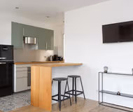 Fully equipped kitchen at Saint Honore Serviced Apartment, Champs Elysees