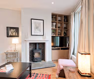 Living room at Docklands apartment