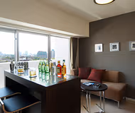 Simplistic living area in Roppongi-Ku Apartments