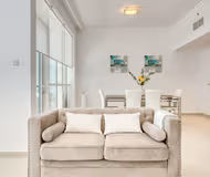 Simplistic living area in Al Mamsha Street Serviced Apartments, Dubai