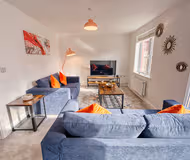 Living area at Modern 4 Bedroom Apartment