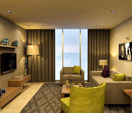 Living area at Prince Sultan Rd Serviced Apartment II