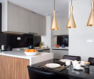 Comfy living area at Sekyen Uptown Serviced Apartment