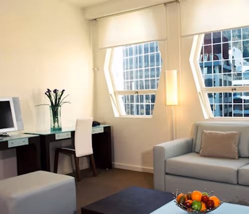 living space at Quest on Lambton