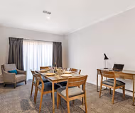 Spacious living area at Quest Brighton on The Bay