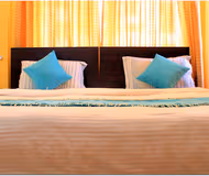 Simplistic living area in Emerald City Apartments