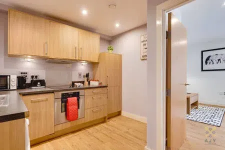 Luxury kitchen at Cutlass Court Apartment Birmingham