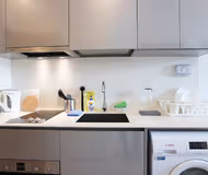 Full kitchen at Beach Road serviced Apartments