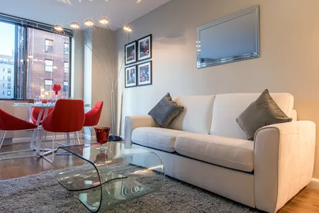 Living room at Upper West Side apartment