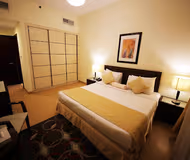 King sized bedroom at Mankhool Street Residency Serviced Apartments, Bur Dubai
