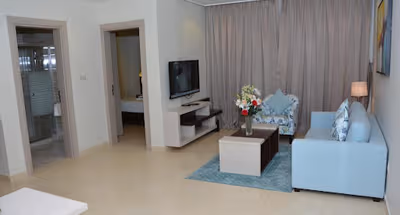 Living area at Ali Al Hamdan Street Serviced Apartment