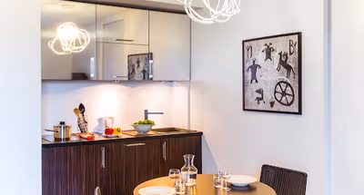 Dining space at Hipark by Adagio Serris Val d’Europe Serviced Apartment, Champs Elysee