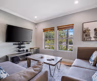 Bright living area at 3BR Villa with Backyard in The Roads - Brickell