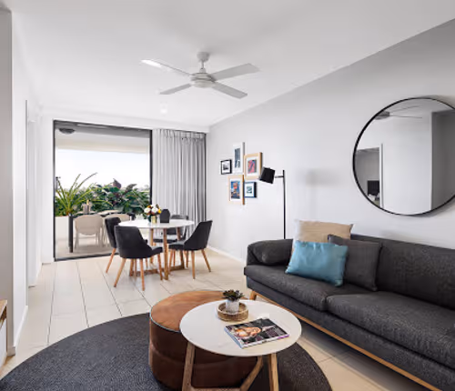 living space at Hercules Street Serviced Apartments