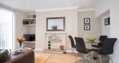 Living area - 1 bed apartment