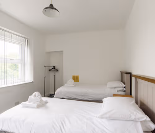 Railway cottage in the city