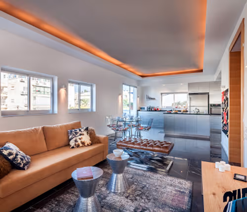Nordau Street Serviced Apartment living room