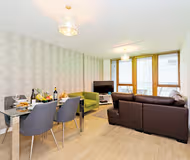 living space at Docklands apartment