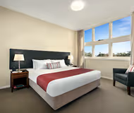 Simplistic living area in Quest Ballarat