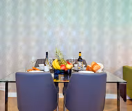 Dining space at Docklands apartment