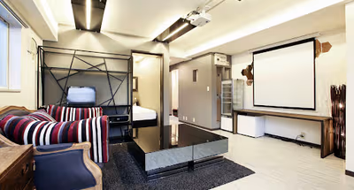 Comfy living area at Minatoku Serviced Apartment