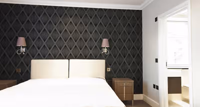 Bedroom at Kensington apartment