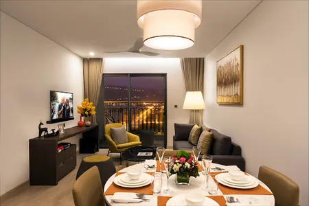 Dining space at Citadines Blue Cove Danang