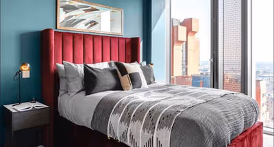 Bedroom at The Mercian 1 VII - 1BDR | Games room | Sky Lounge