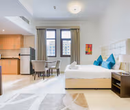 Spacious living area at Lincoln Park Serviced Apartment, Al Barsha