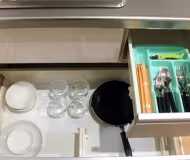 Spacious living area at Minato-Roppongi Apartments