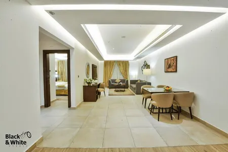 Living area at Suliman Al Nabulsi Street Serviced Apartments