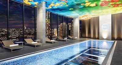 Pool side at Nelson St Serviced Apartment