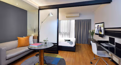 Cosy living area in Citadines Sukhumvit 11 Bangkok