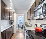 Fully equipped kitchen at East Chestnut Street #1720 Serviced Apartment, Gold Coast