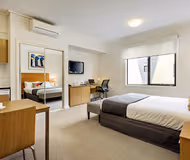 Simplistic living area in Quest Frankston