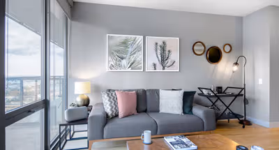 Spacious living area at East Wacker Drive #2103 Serviced Apartment, The Loop