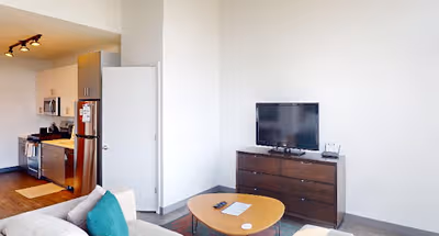 Living area - 1 bed apartment