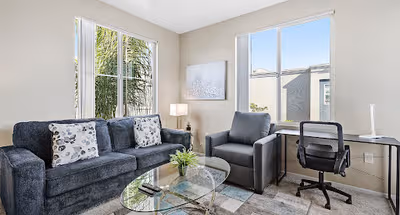 Living space - 1 bed apartment