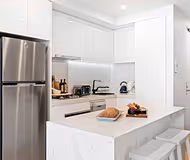 Fully equipped kitchen at Nott Street, Port Melbourne