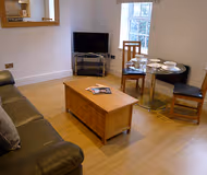 Living area at Rugby apartment