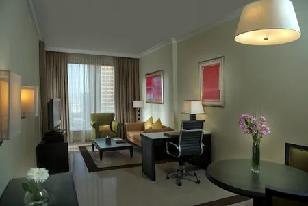 Cosy living area in Tecom Street Serviced Apartments, Sheikh Zayed Road