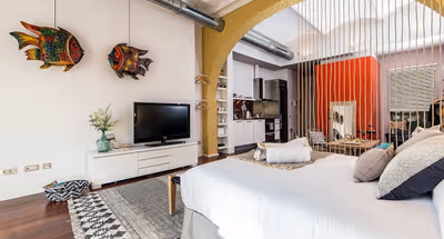living space at Passatge de Mas de Roda Serviced Apartments